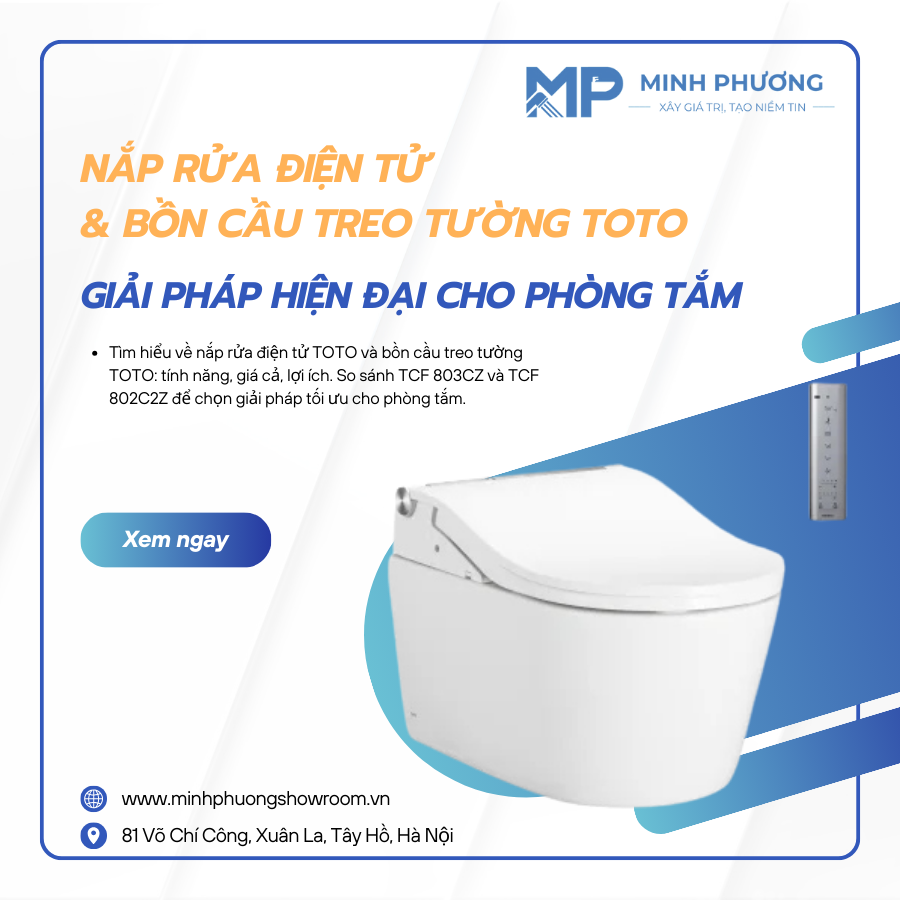 Nắp Rửa Điện Tử, TOTO, Bồn Cầu Treo Tường, Bồn Cầu TOTO