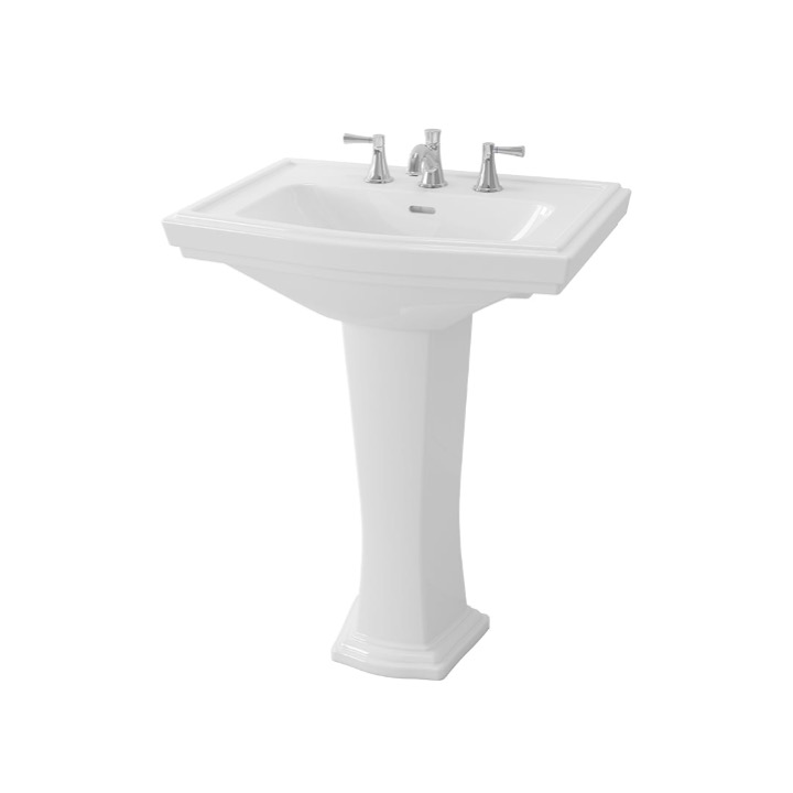 Chậu lavabo chân dài 3 lỗ TOTO LW780J/LW780FJ