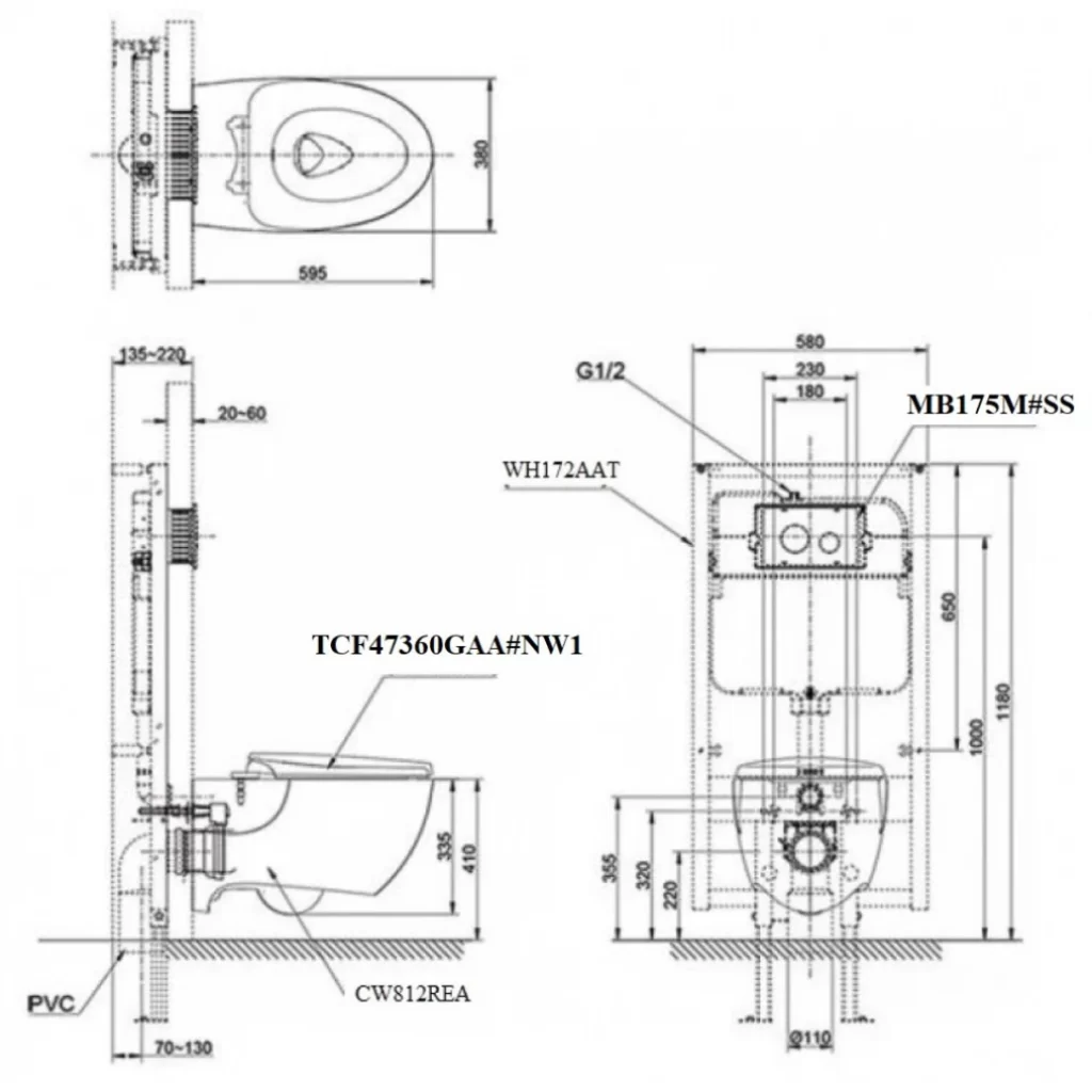 bản vẽ chi tiết của CW812REA