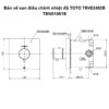 Sen tắm âm tường TOTO TBV02402B TBV02105B TBW08004A TBW02017A TBW02013B Mạ Nickel Chrome bóng