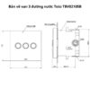 Sen tắm âm tường TOTO TBV02402B TBV02105B TBW08004A TBW02017A TBW02013B Mạ Nickel Chrome bóng