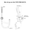 Sen tắm âm tường TOTO TBV02402B TBV02105B TBW08004A TBW02017A TBW02013B Mạ Nickel Chrome bóng