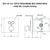 Sen tắm âm tường TOTO TBV02406B#BFG TBW01010A#BFG TBW08003A#BFG TBW08009A#BFG Vàng Pháp Mờ