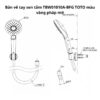 Sen tắm âm tường TOTO TBV02406B#BFG TBW01010A#BFG TBW08003A#BFG TBW08009A#BFG Vàng Pháp Mờ