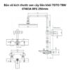 Bộ sen cây nhiệt độ TOTO TBW07403A TBW02017A #BFG Màu Vàng Pháp Mờ